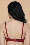 Zivame Double Layered Non Wired 3/4Th Coverage T-Shirt Bra - Red Dahlia — thumbnail 3